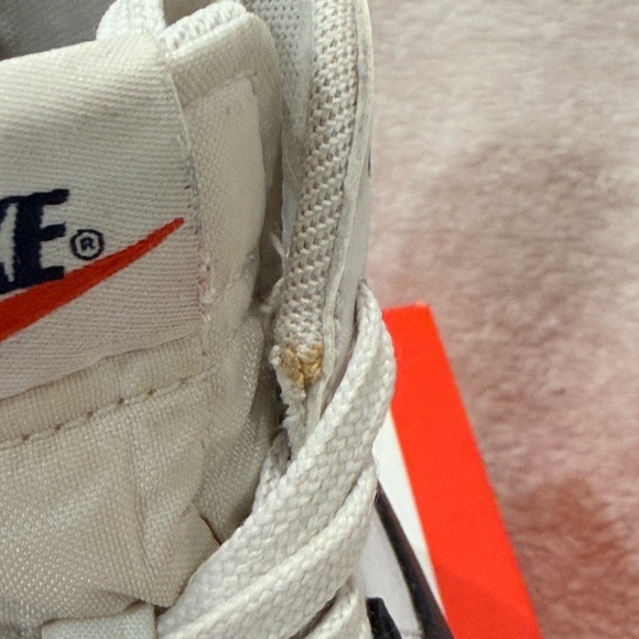 Nike Blazer Mid 77 GS High Top Leather Sneakers 3Y White Black - Picture 8 of 15